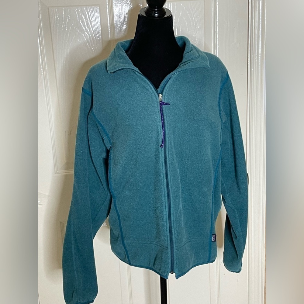 Vintage Patagonia Jacket Adult L Green Full Zip Fleece Style 30223 Made in USA  